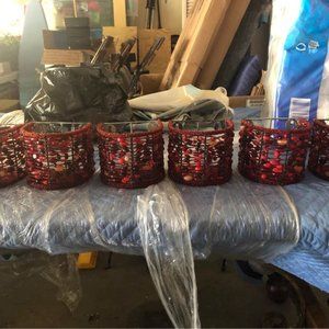 Pottery Barn Vintage Beaded Sconces (Set of 6)